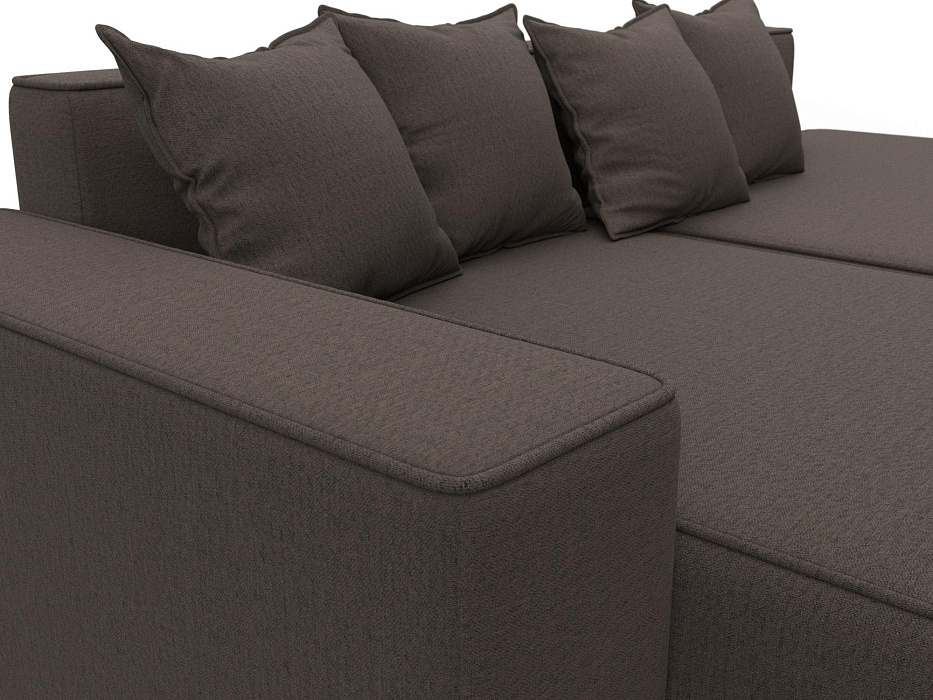 Диван угловой Лига-079 угол левый (амур 05 коричневый)