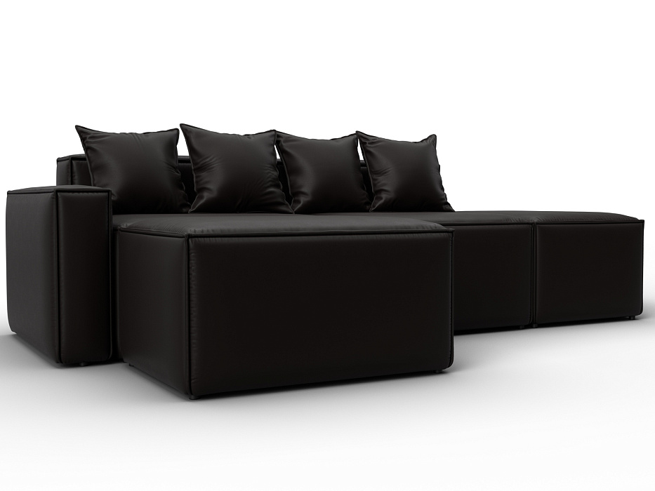 Диван угловой модульный Лига-063 угол левый (grifon 12 коричневый)