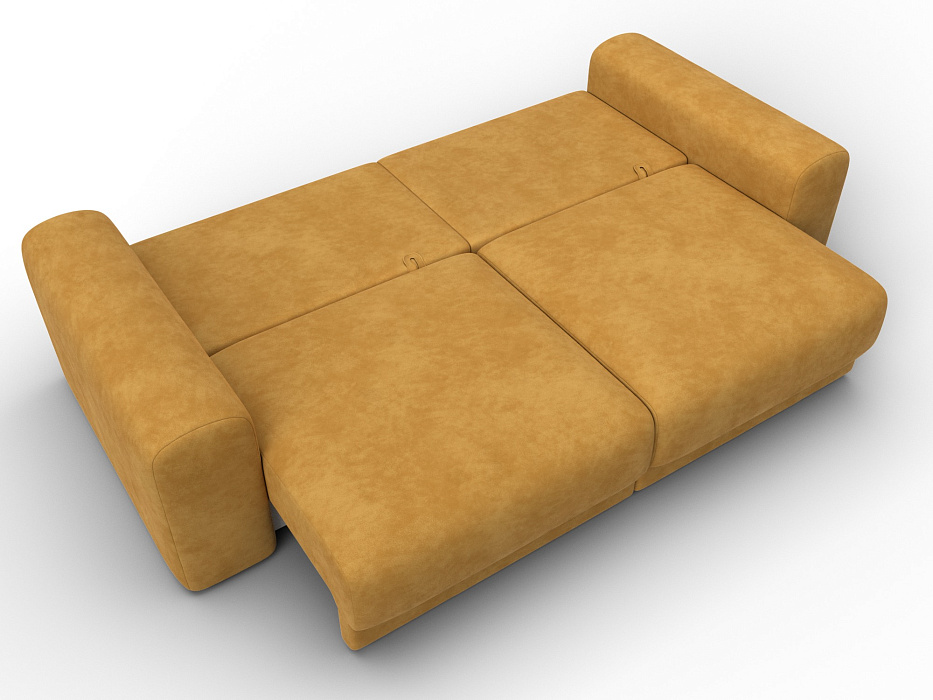 Диван прямой Лига-056 НПБ (brut 10 желтый)