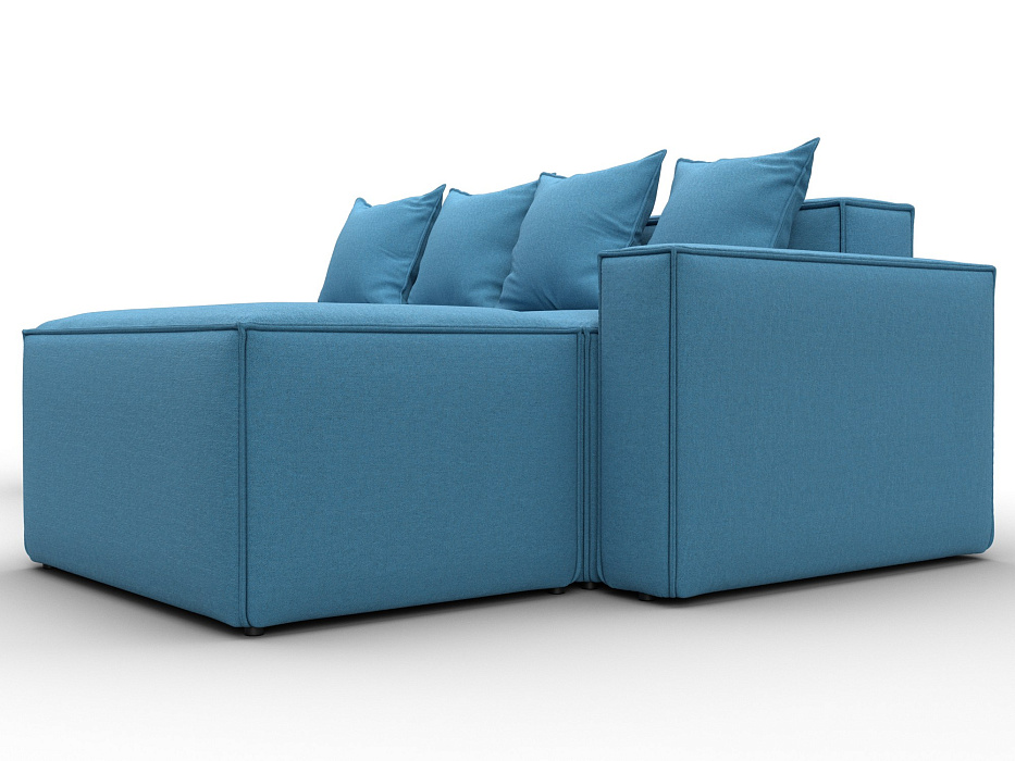 Диван угловой модульный Лига-063 угол правый (амур 10 голубой)