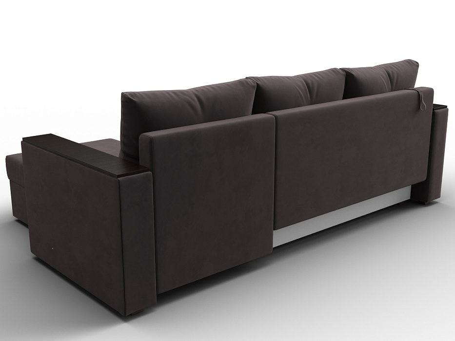 Диван угловой Атланта без стола универсальный угол (seven 727 коричневый)