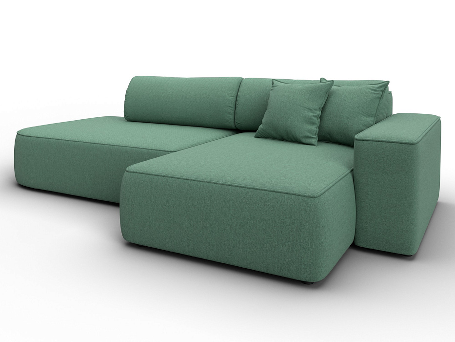 Диван угловой Лига-065 БП угол правый (амур 11 зеленый)