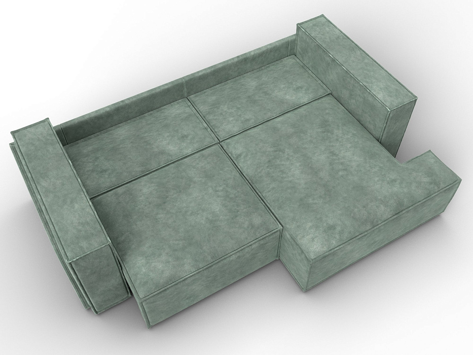 Диван угловой Лига-061 угол левый (brut 08 зеленый)