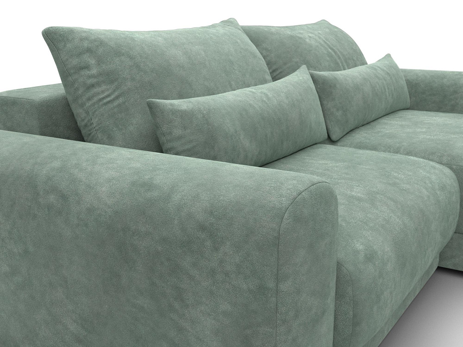 Диван угловой Лига-056 НПБ угол универсальный (brut 08 зеленый)