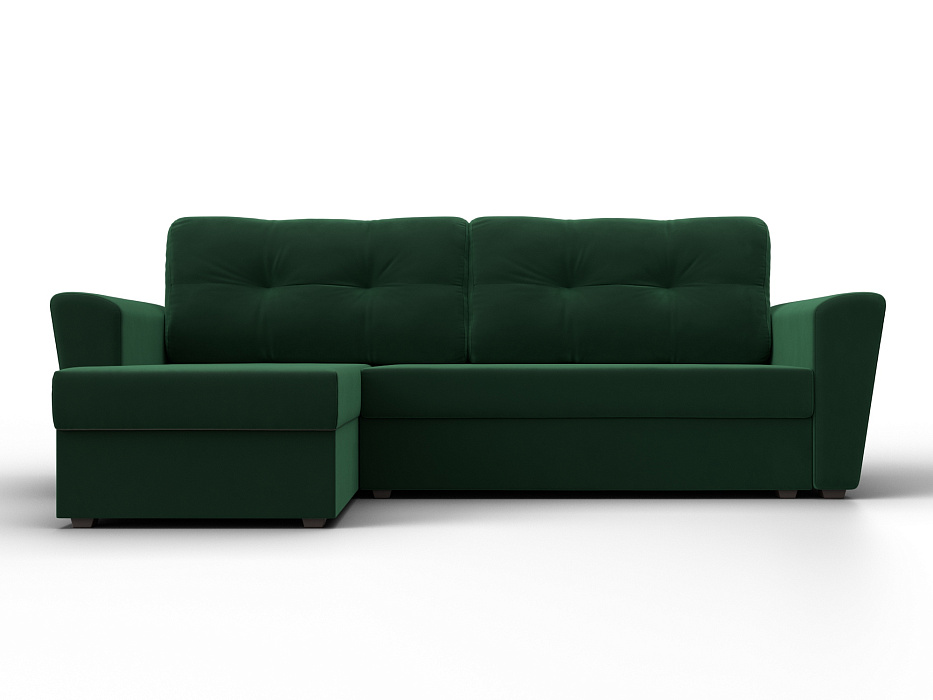 Диван угловой Амстердам Лайт левый угол (seven 626 зеленый)