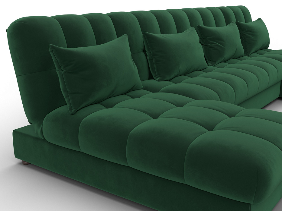 Диван П-образный Лига-116 НПБ (seven 626 зеленый)
