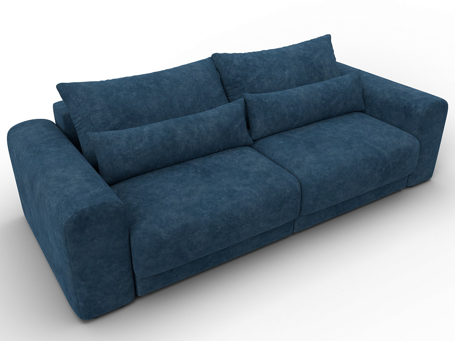 Диван прямой Лига-056 НПБ (brut 11 синий)