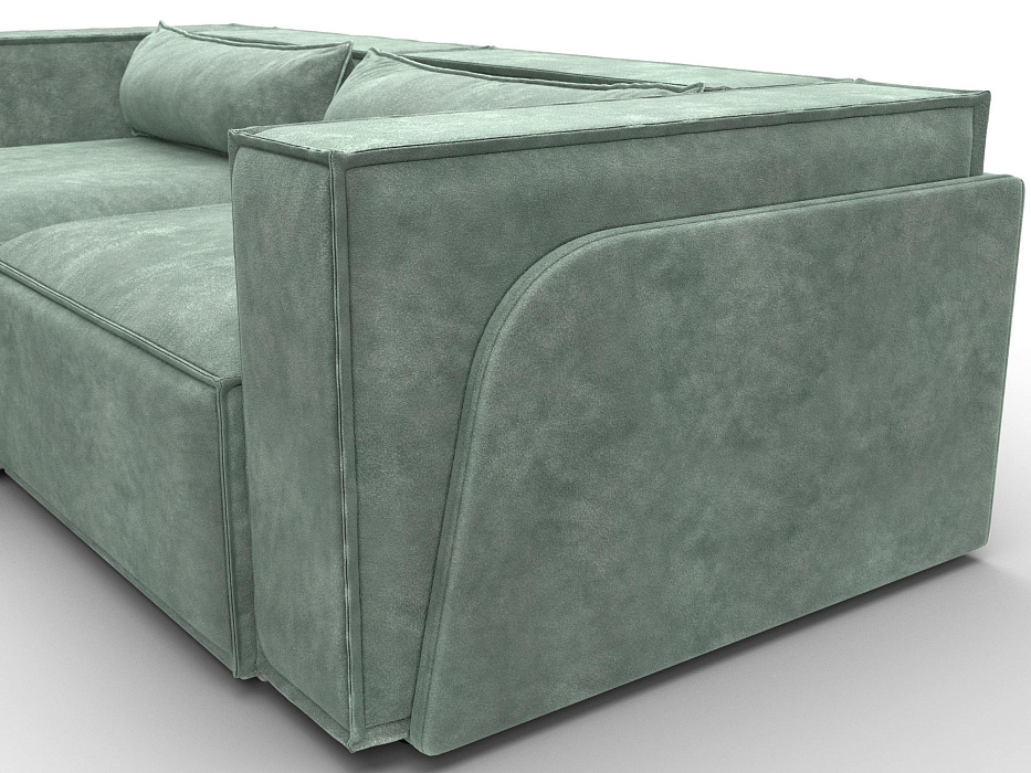 Диван угловой Лига-061 угол левый (brut 08 зеленый)