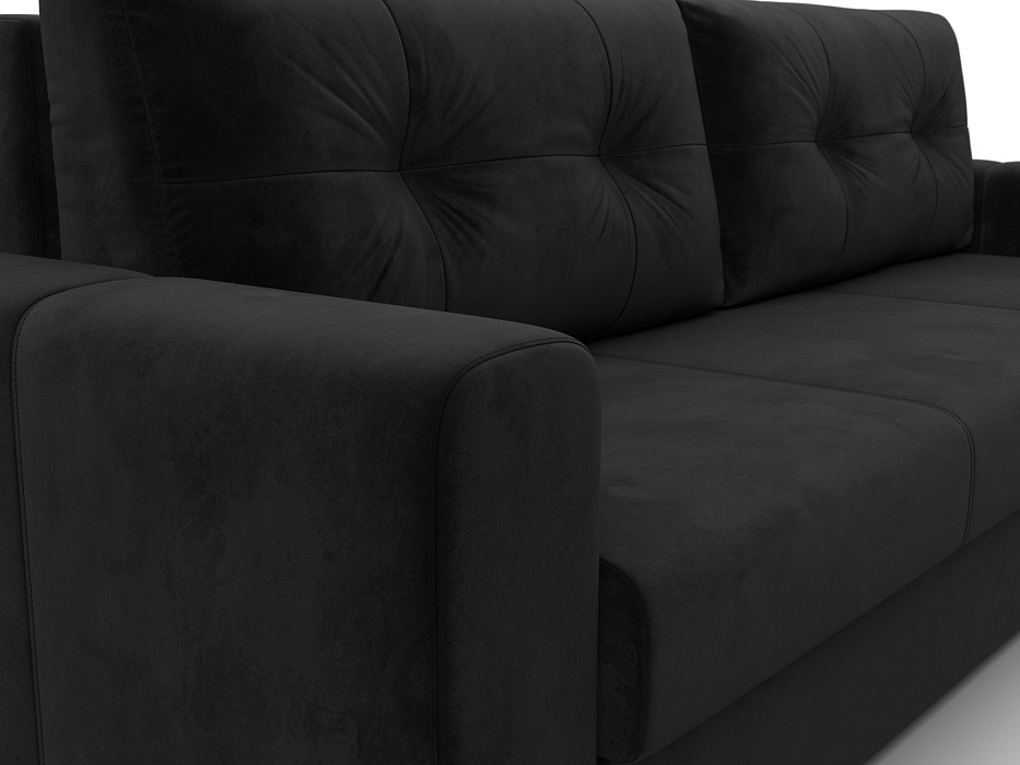 Диван прямой Лига-031 (черный)