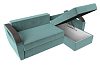 Угловой диван Форсайт правый угол (бирюзовый цвет)