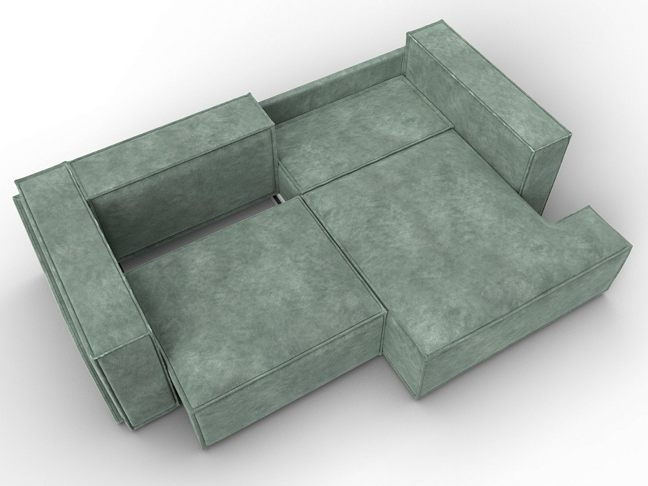 Диван угловой Лига-061 угол правый (brut 08 зеленый)