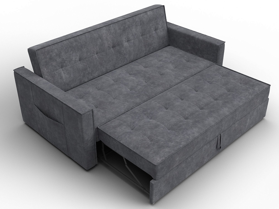 Диван прямой Лига-104 (160) (brut 16 темно-серый)