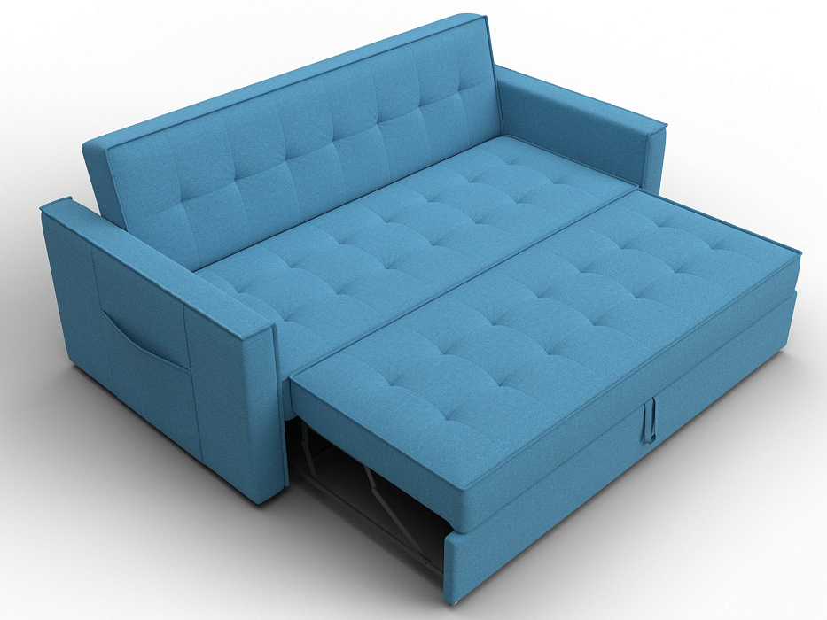 Диван прямой Лига-104 (160) (амур 10 голубой)