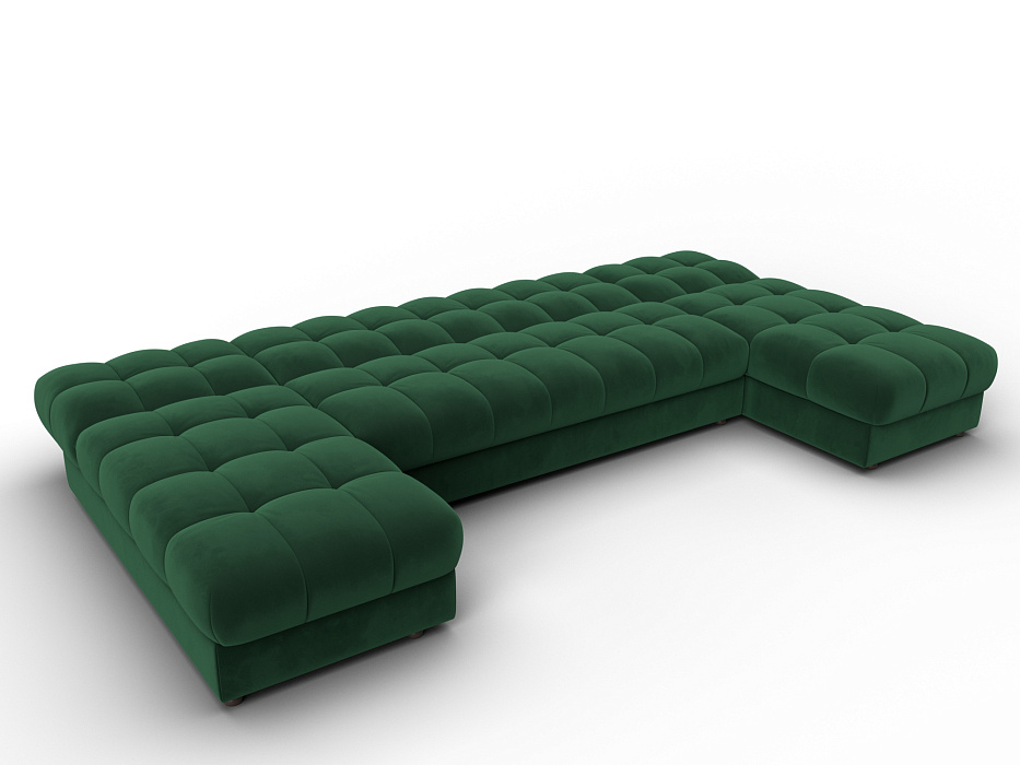 Диван П-образный Лига-116 НПБ (seven 626 зеленый)
