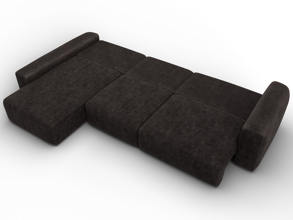 Диван угловой Лига-066 НПБ Лонг угол левый фото в интернет-магазине Лига Диванов