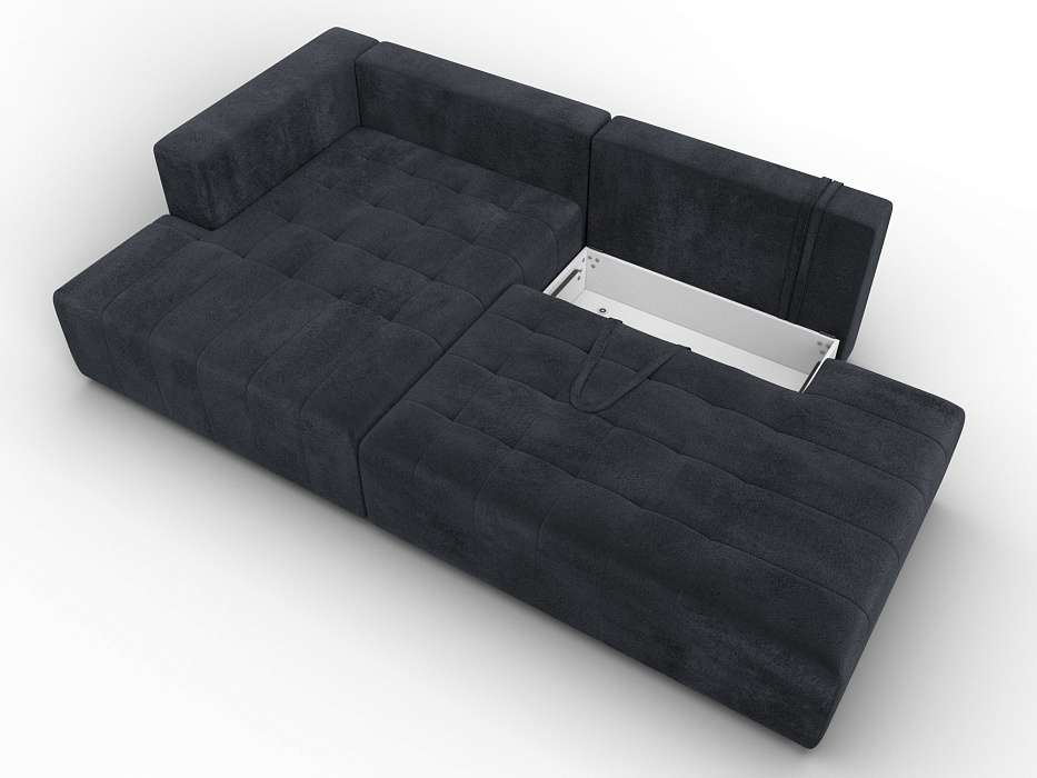 Диван угловой Лига-103 НПБ угол левый (tower 11 темно-серый)