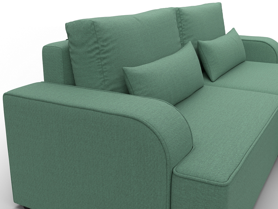 Диван угловой Лига-120 угол правый (амур 11 зеленый)