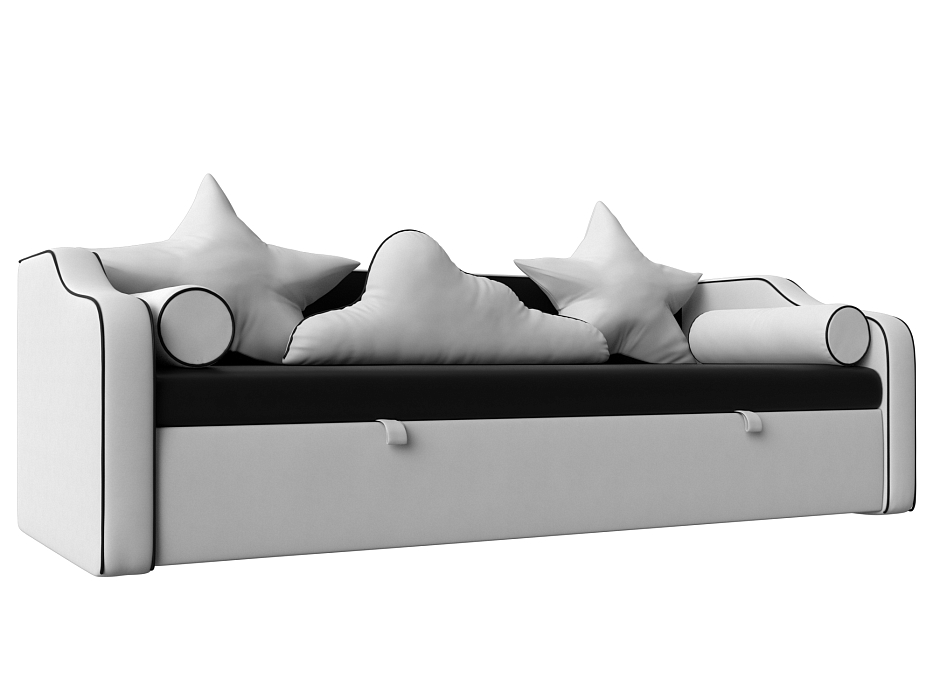 Детский диван-кровать Рико (черный\белый)