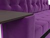 Угловой диван Атланта М правый угол (фиолетовый\черный цвет)