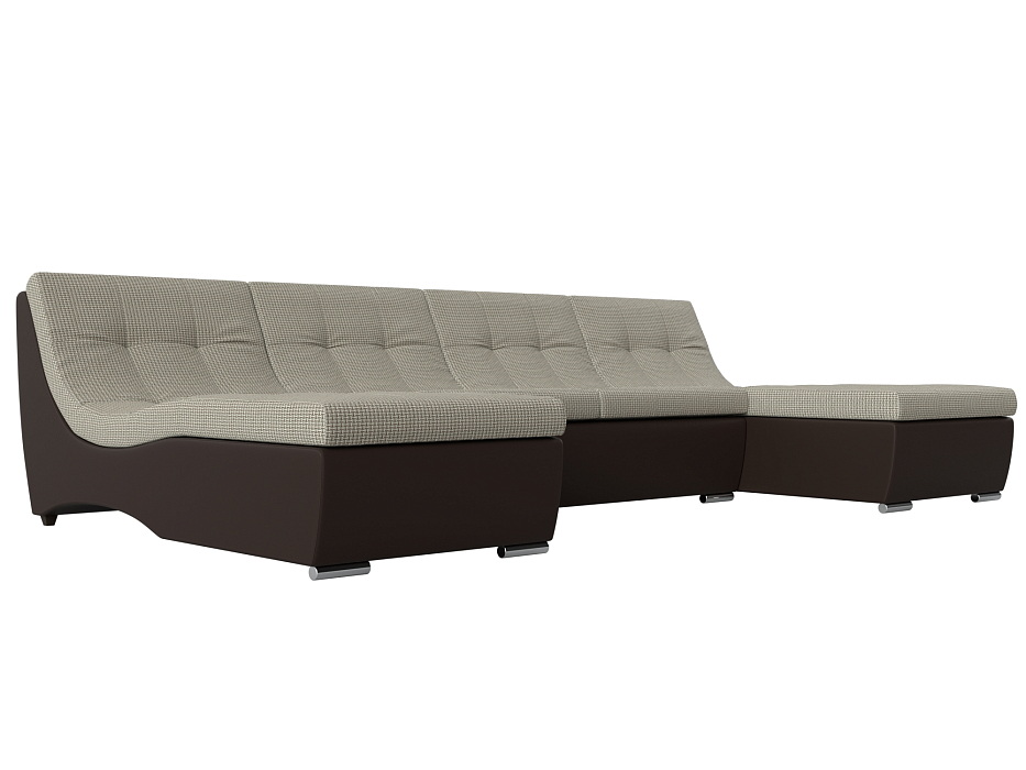 П-образный модульный диван Монреаль (корфу 02\коричневый)