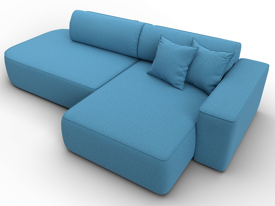 Диван угловой Лига-065 БП угол правый (амур 10 голубой) Диван угловой Лига-065 БП угол правый (амур 10 голубой)