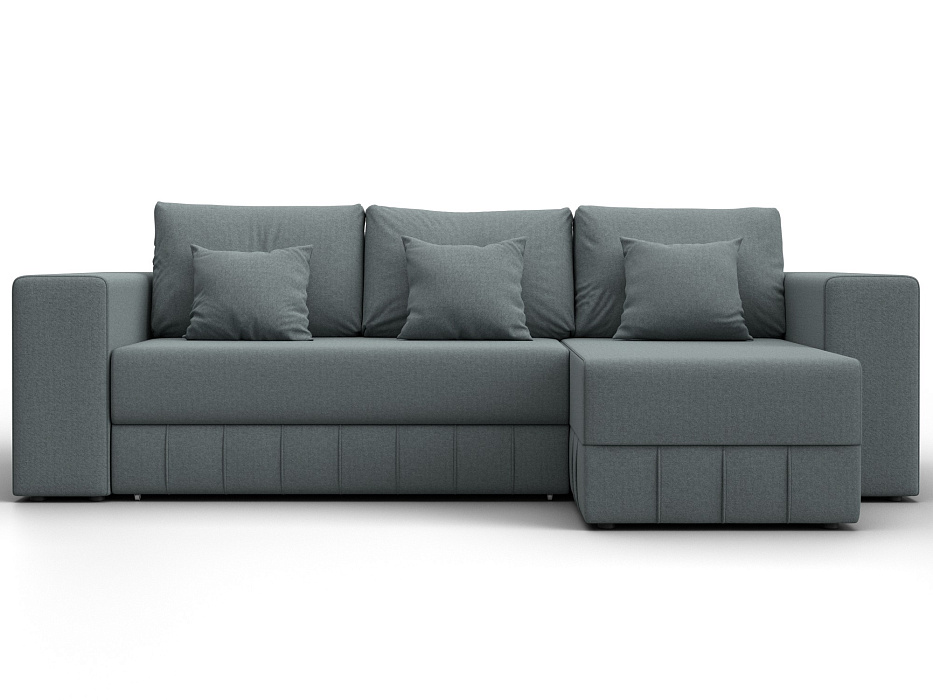 Диван угловой Лига-076 угол универсальный (амур 07 серый)