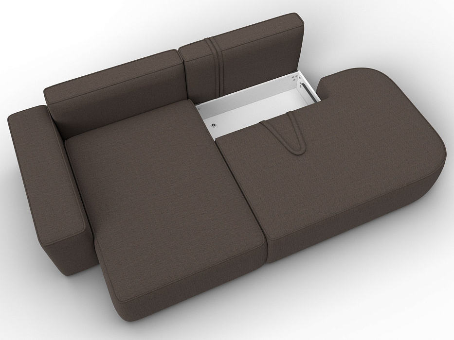 Диван угловой Лига-065 БП угол левый (амур 05 коричневый)