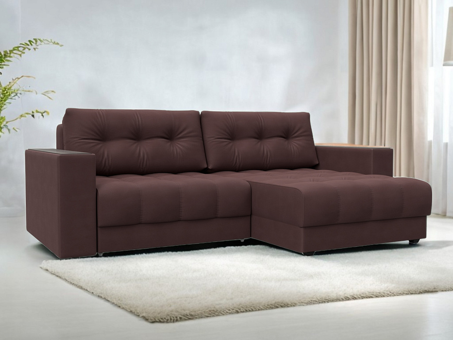 Диван угловой с декором Лига-049 НПБ (joly 09 бордовый) Диван угловой с декором Лига-049 НПБ (joly 09 бордовый)