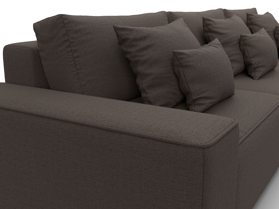 Диван угловой Лига-074 угол универсальный (амур 05 коричневый)