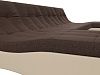 П-образный модульный диван Монреаль (коричневый\бежевый)