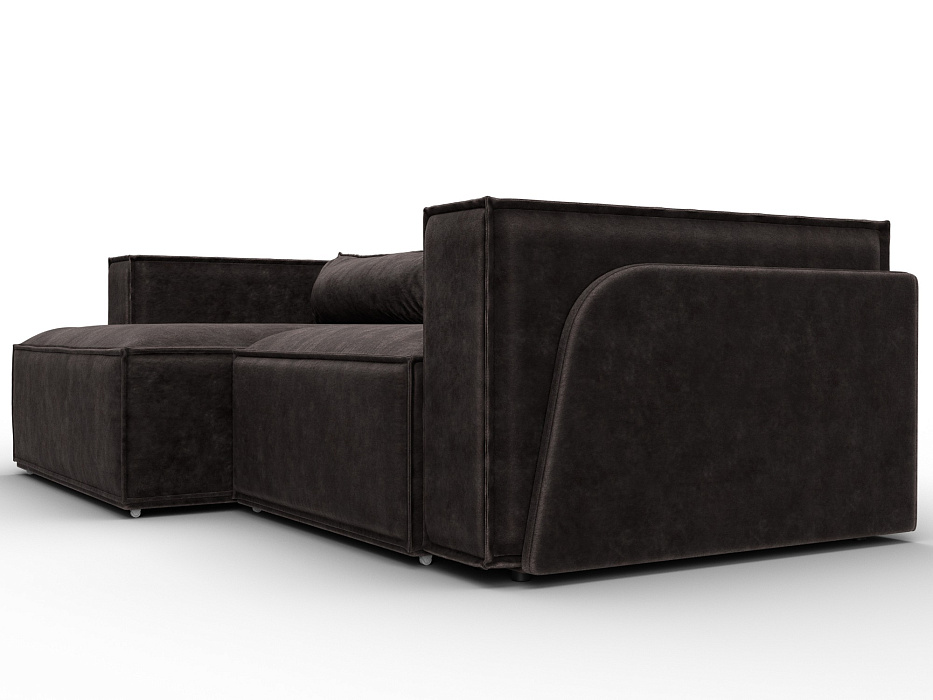 Диван угловой Лига-061 угол левый (brut 17 коричневый)