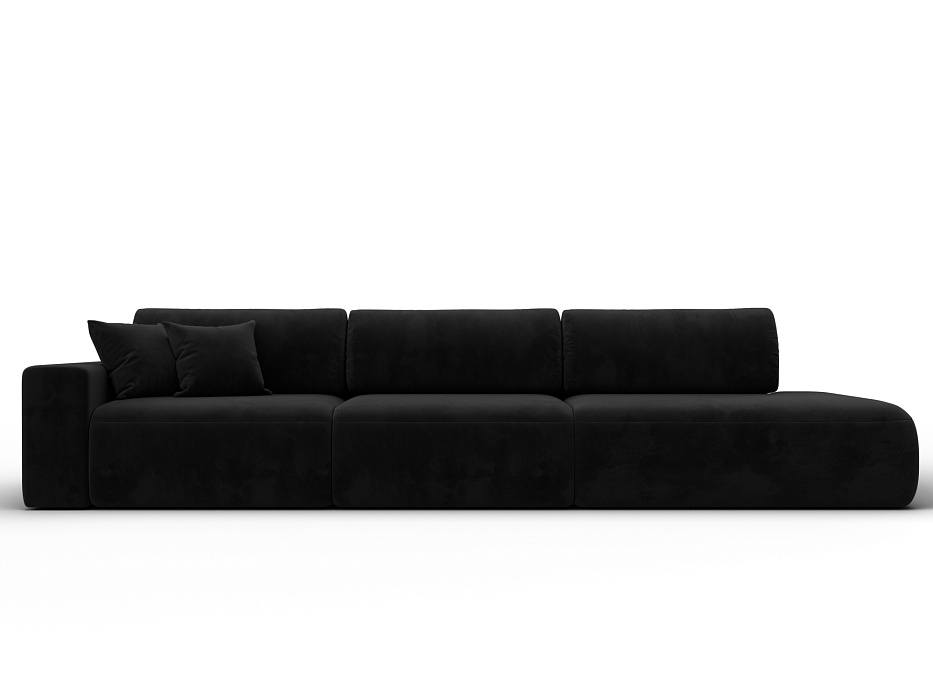 Диван прямой Лига-036 НПБ Модерн Лонг подлокотник слева (черный)