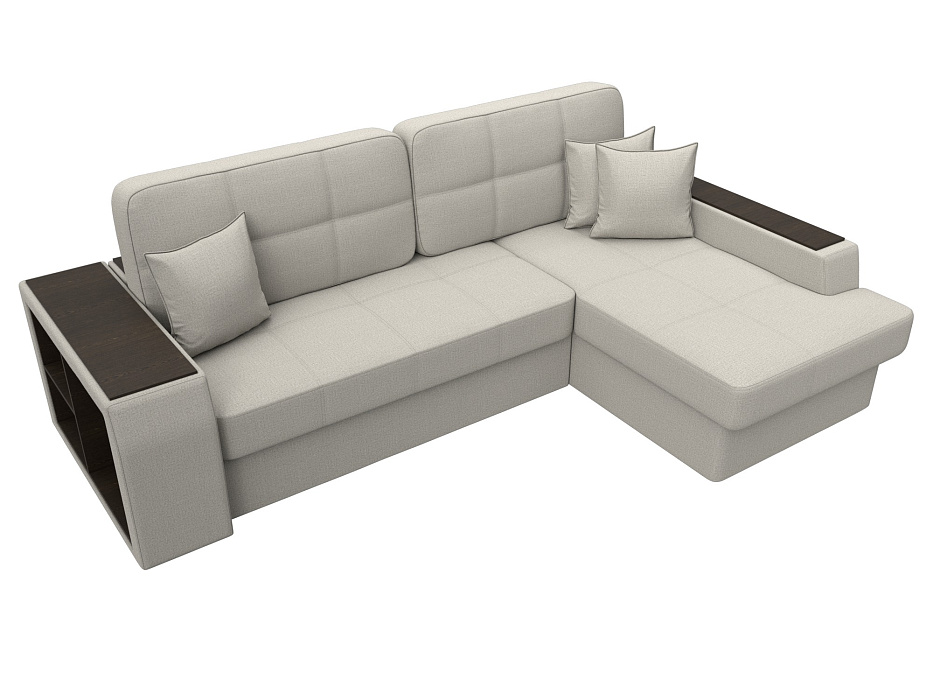 Диван угловой Брюссель правый угол (амур 02 бежевый)