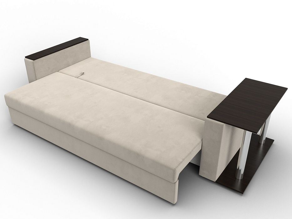 Диван прямой Атланта со столом справа (бежевый)