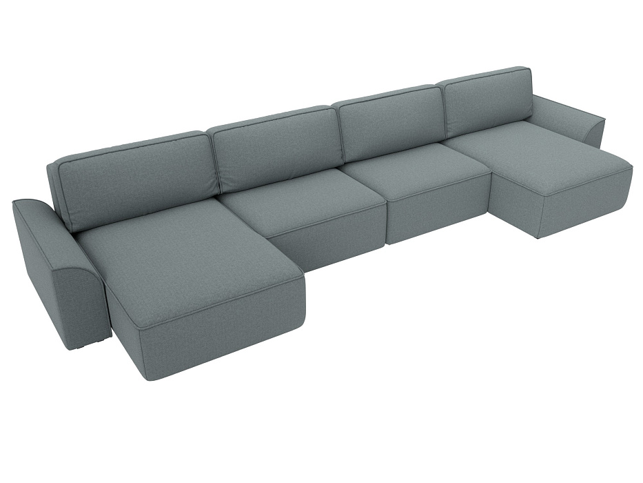 Диван П-образный Лига-048 НПБ лонг (амур 07 серый) Диван П-образный Лига-048 НПБ лонг (амур 07 серый)