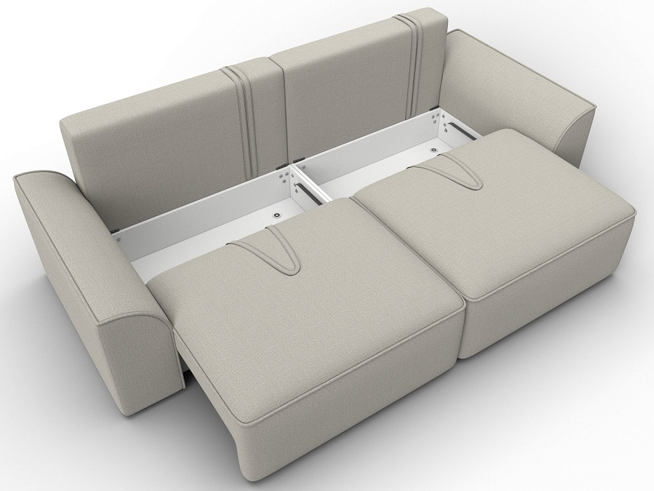 Диван прямой Лига-048 НПБ (амур 02 бежевый)