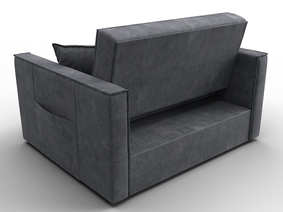 Диван прямой Лига-104 (140) (brut 16 темно-серый)