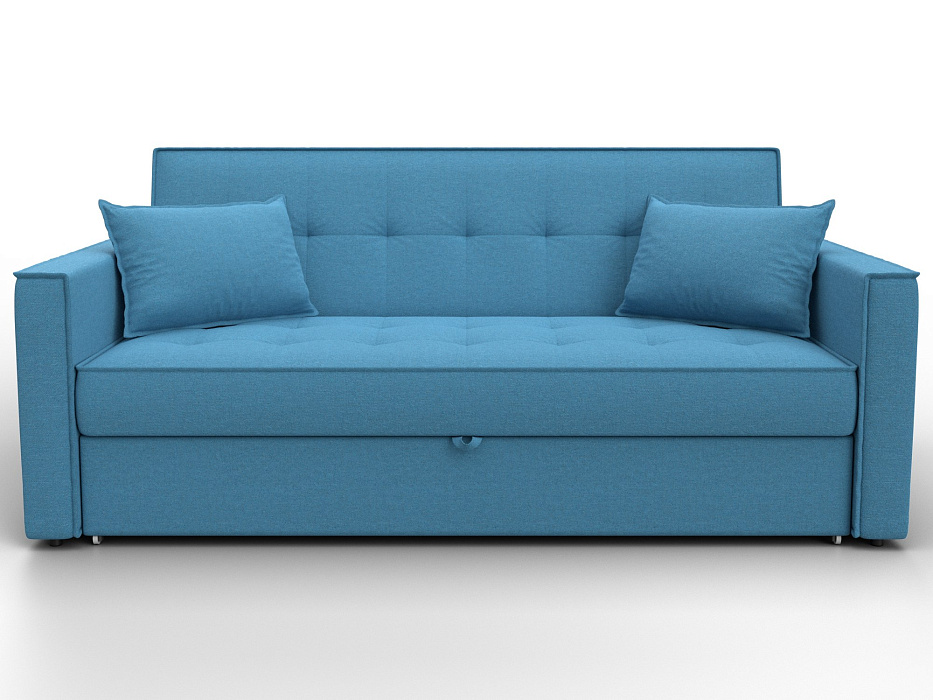 Диван прямой Лига-104 (160) (амур 10 голубой)