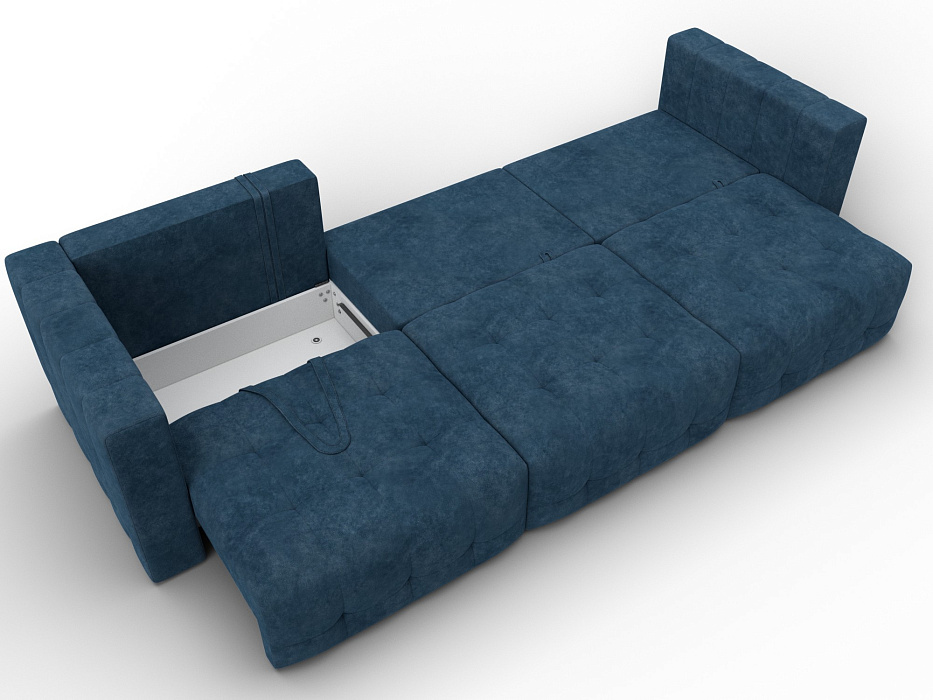 Диван прямой Лига-052 НПБ Лонг (brut 11 синий)