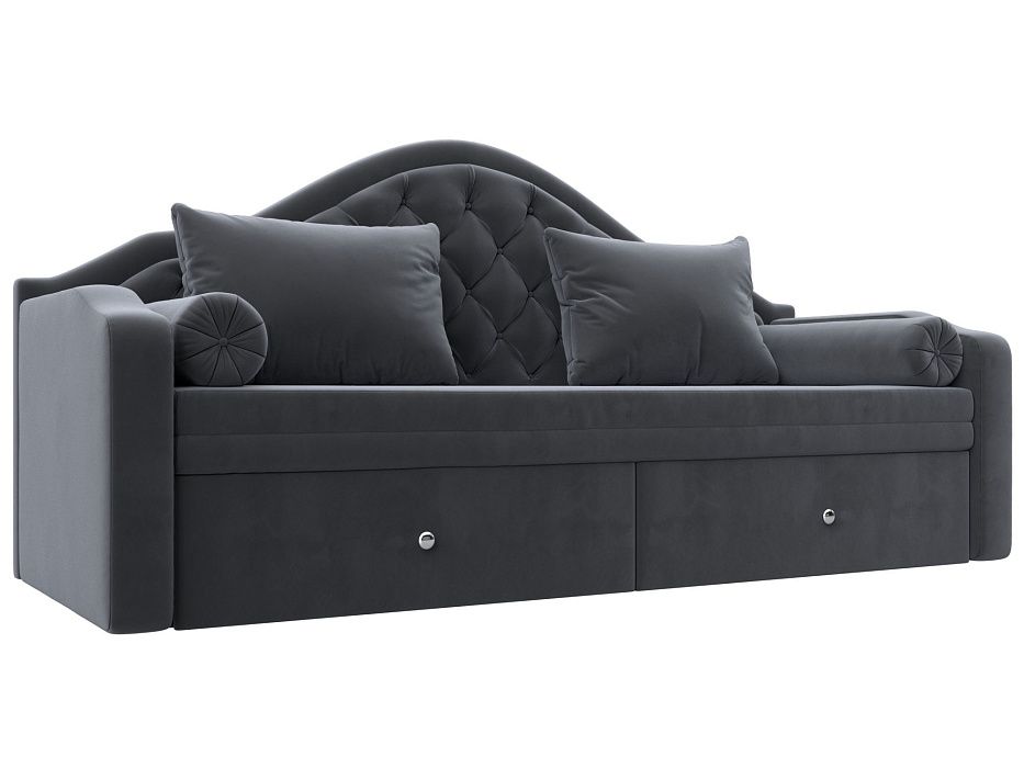Прямой диван софа Сойер (серый)
