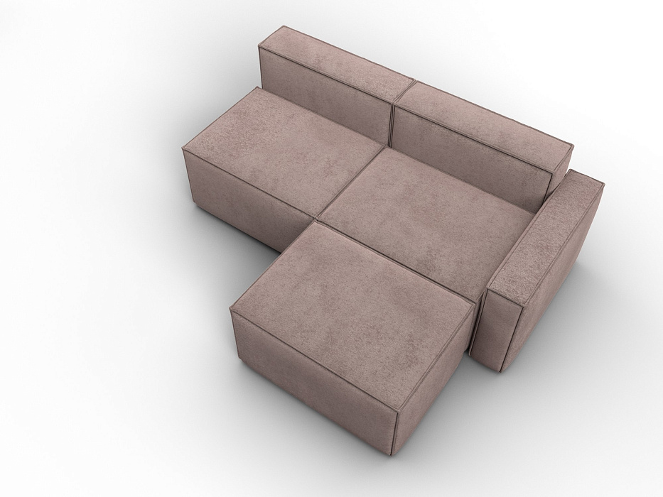 Диван угловой модульный Лига-063 угол правый (tower 05 бежевый)