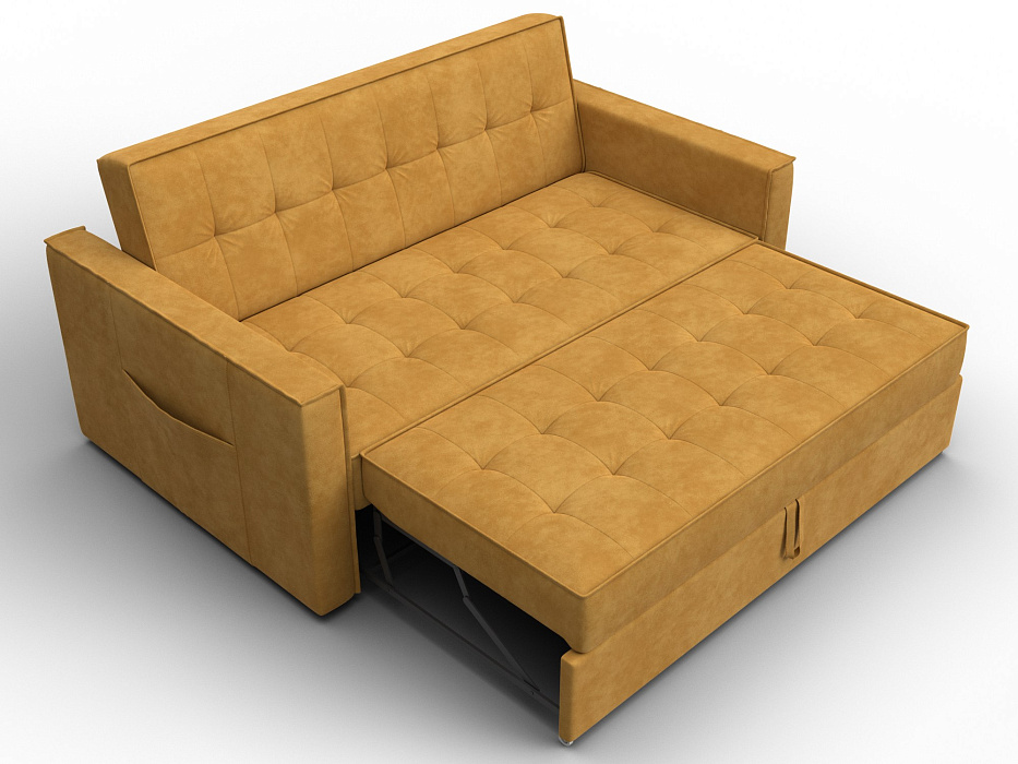 Диван прямой Лига-104 (140) (brut 10 желтый)