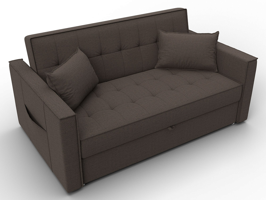 Диван прямой Лига-104 (140) (амур 05 коричневый)