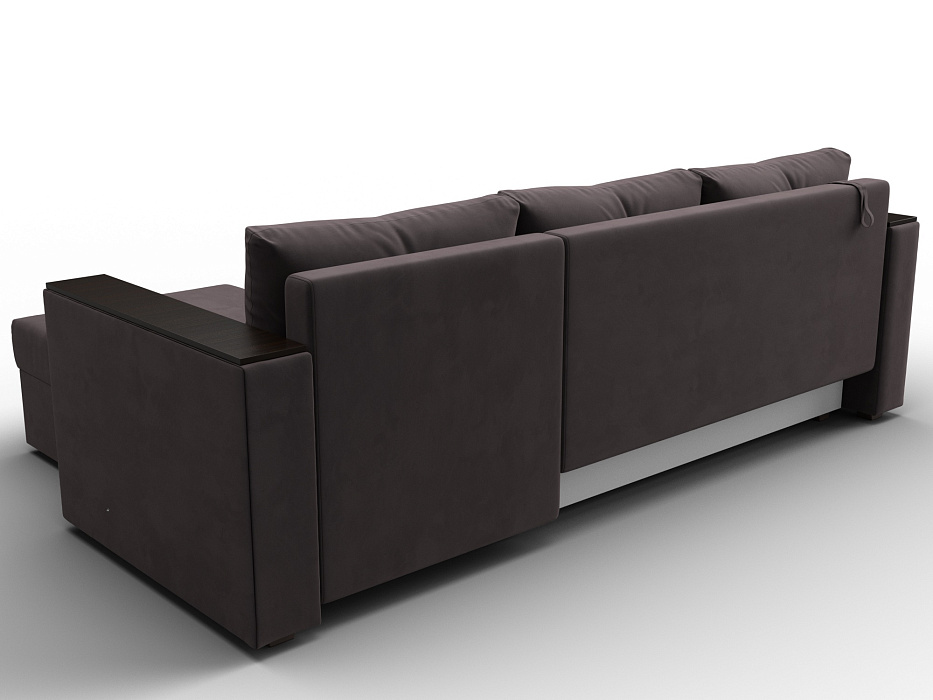 Диван угловой Атланта без стола универсальный угол (seven 727 коричневый)