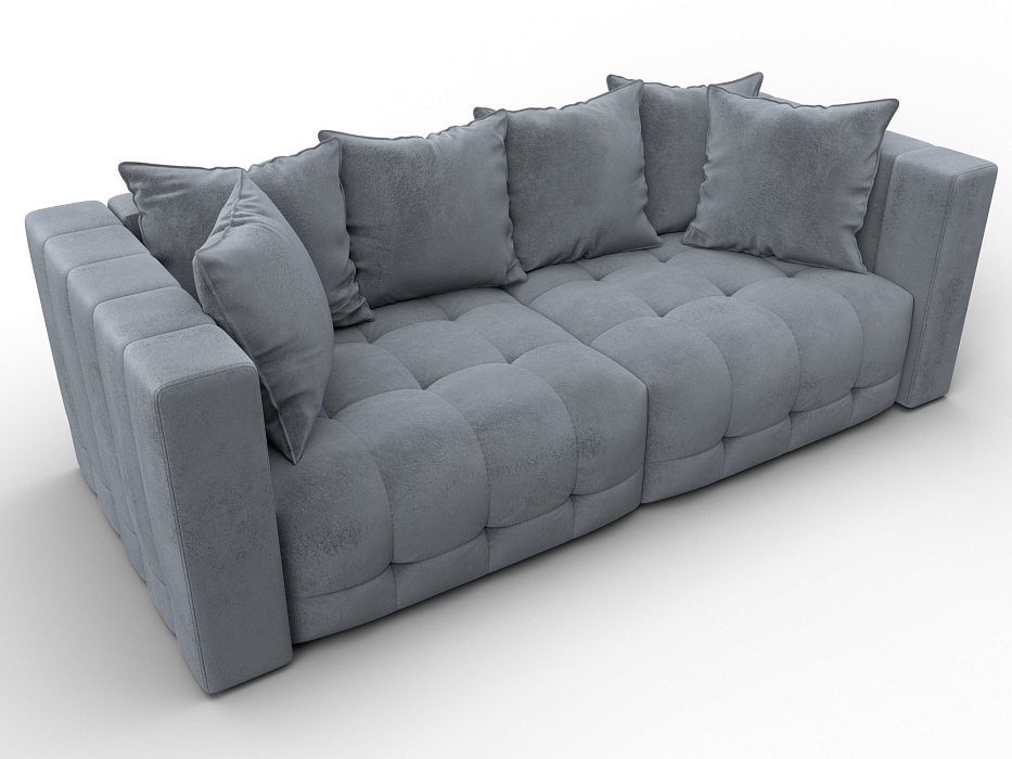 Диван прямой Лига-052 НПБ (tower 10 серый)