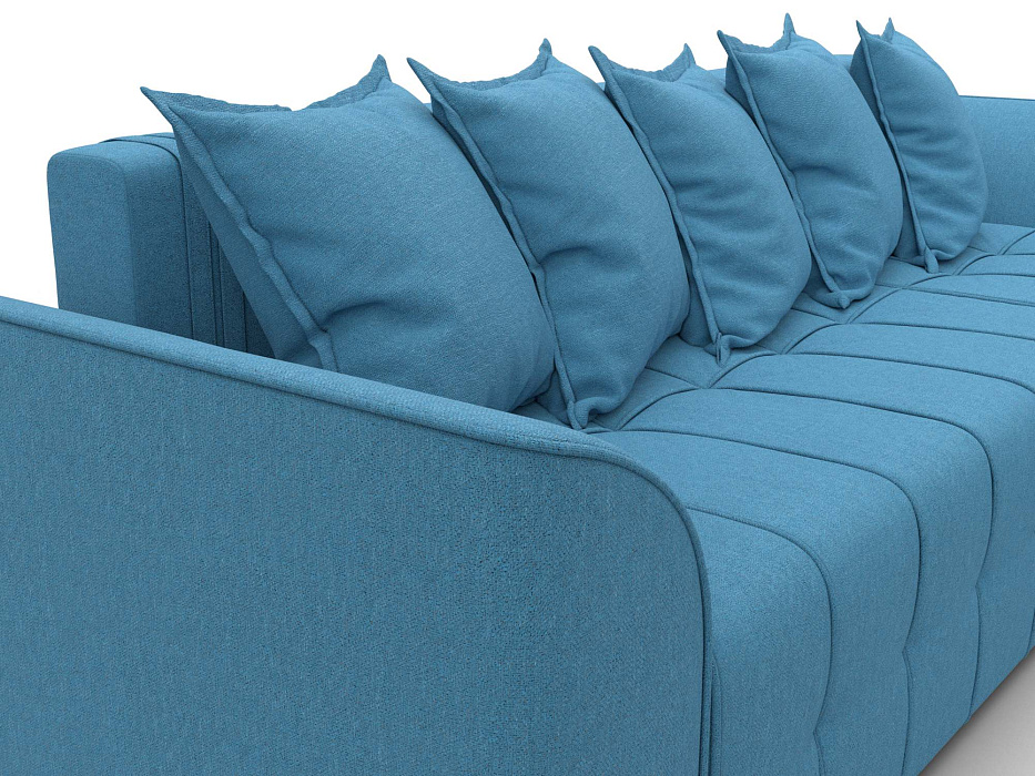 Диван угловой Лига-113 угол правый (амур 10 голубой)