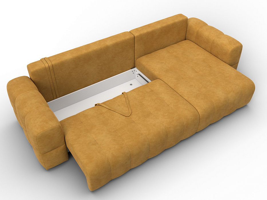 Диван угловой Лига-110 НПБ угол универсальный (brut 10 желтый)