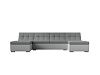 П-образный модульный диван Монреаль (серый\белый)