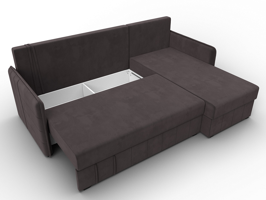 Диван угловой Слим угол универсальный (коричневый)