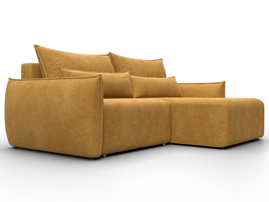 Диван угловой Лига-051 НПБ угол универсальный (brut 10 желтый)